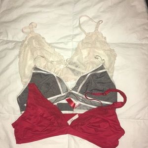 3 bralettes as set